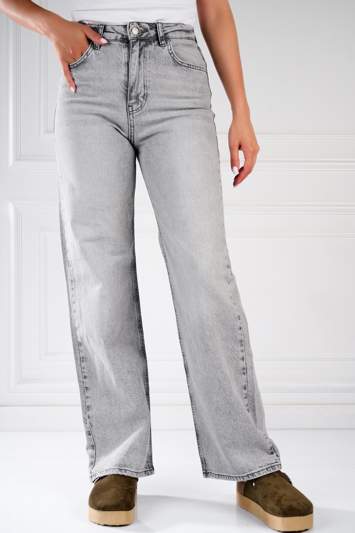 Blugi Regular Fit Gri Nazmin