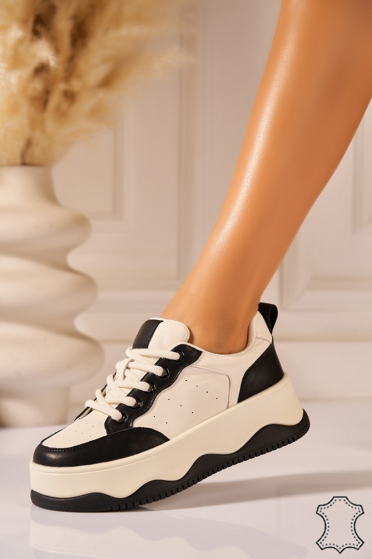 Adidasi Piele Naturala Negri Yasho