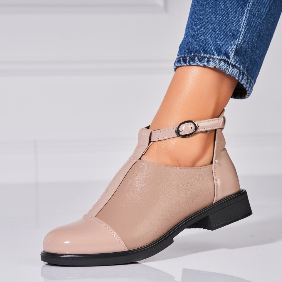 Pantofi dama casual Kaki din Piele Ecologica Kanari