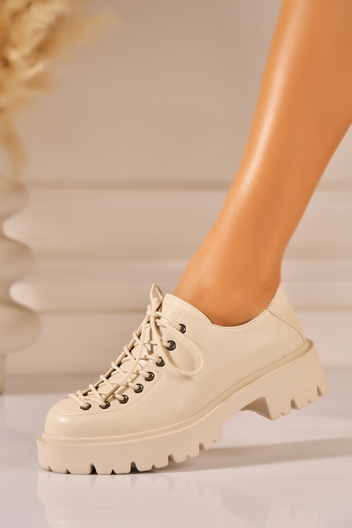 Loafers Dama Piele Ecologica Bej Sidhi