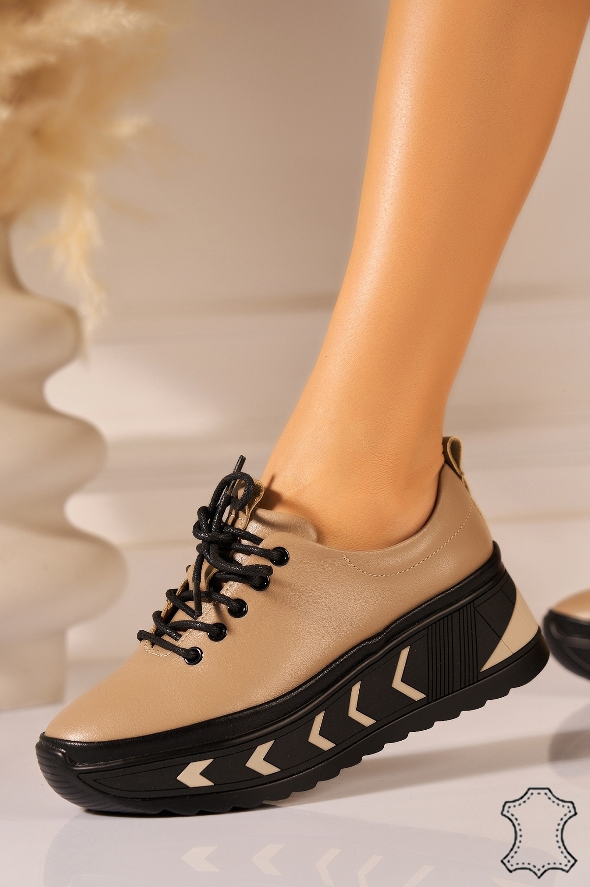 Adidasi Piele Naturala Kaki Jody