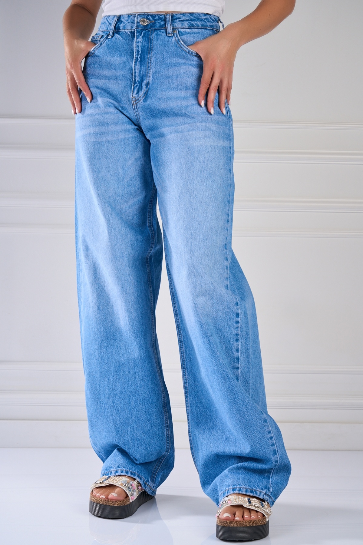 Blugi Damă Oversize Albastri Nirmala