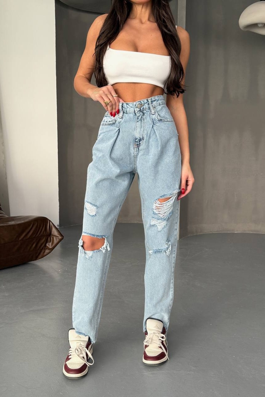 Blugi Regular Fit Albastri Amalya