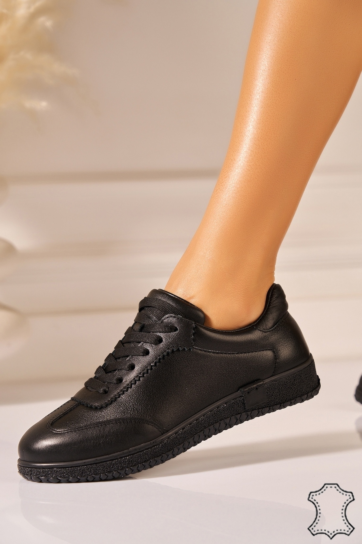 Mocasini dama Piele Naturala Negri Aminay