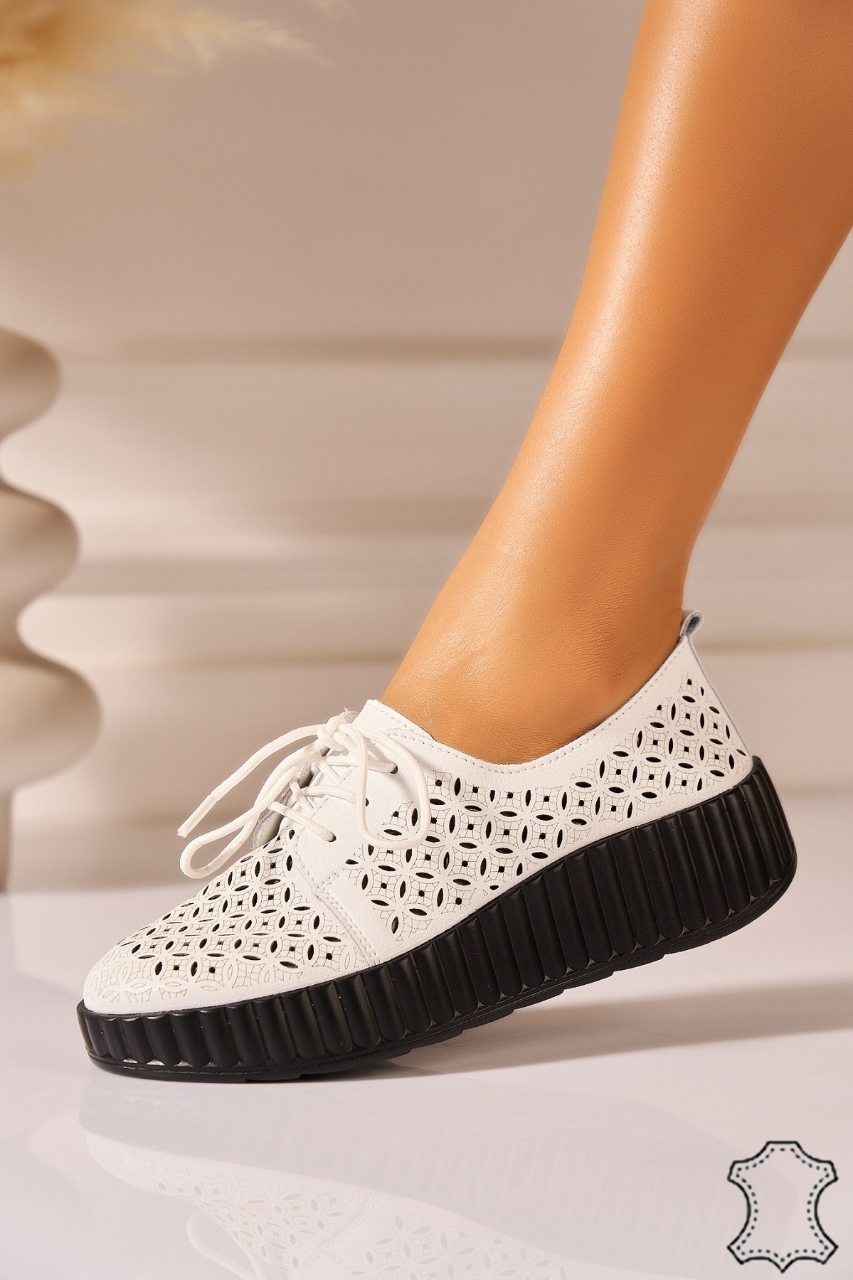 Mocasini dama Piele Naturala Albi Mirza