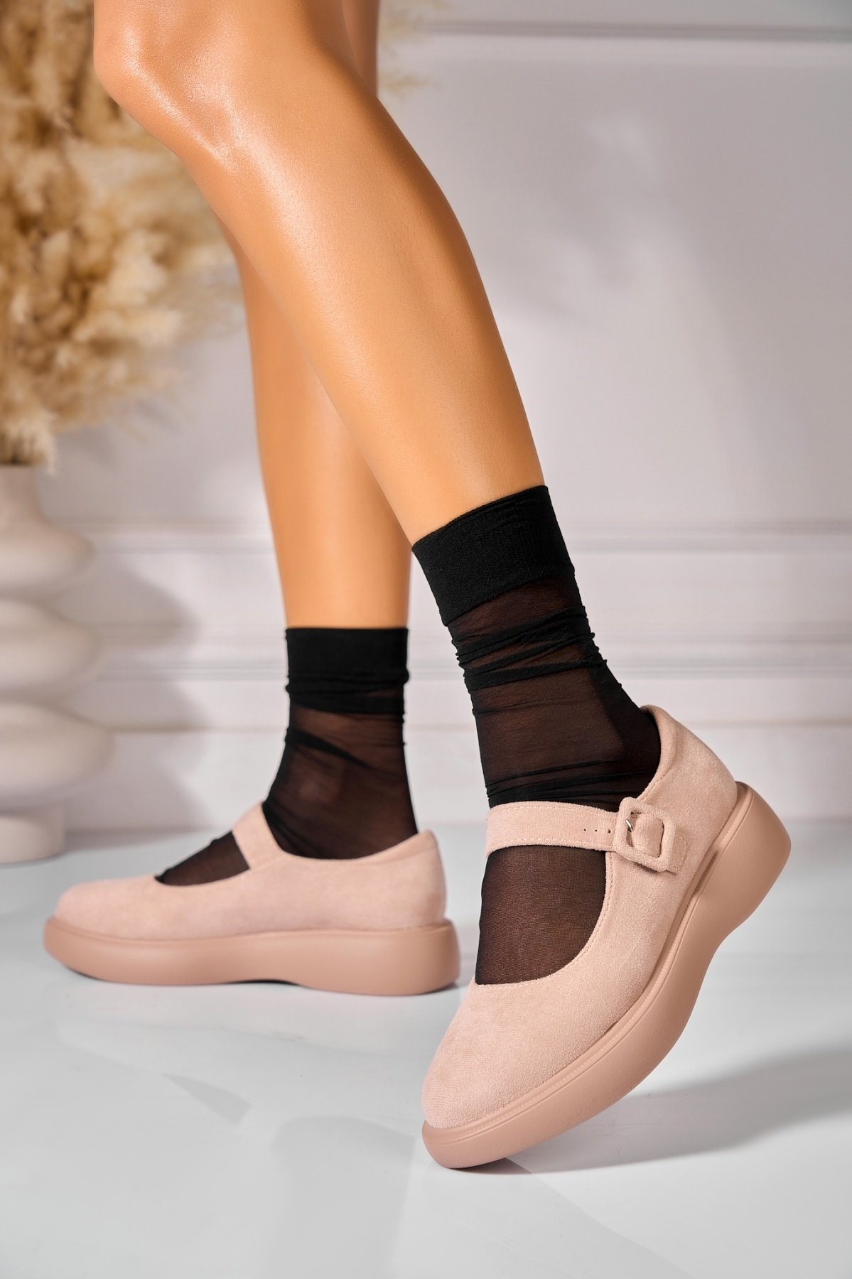 Pantofi dama casual Bej din Piele Ecologica Intoarsa Corissa2