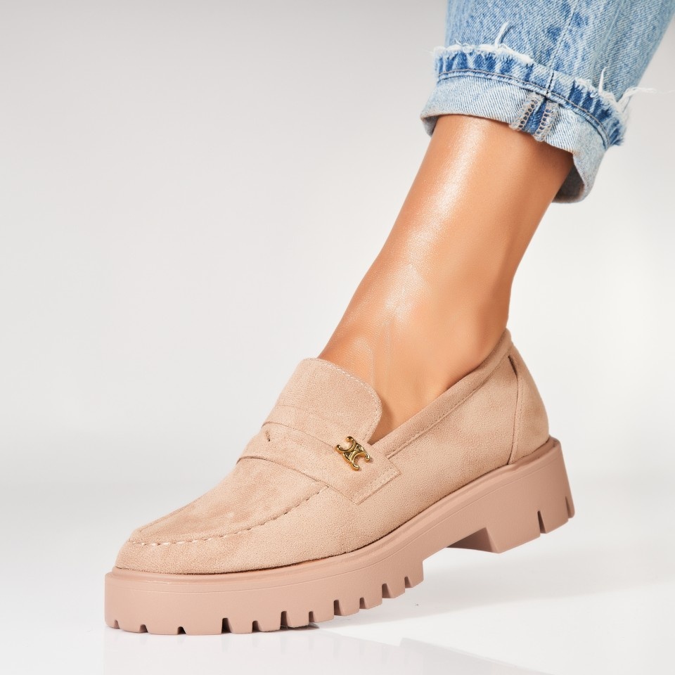 Pantofi dama casual Kaki din Piele Ecologica Intoarsa Lyndon2