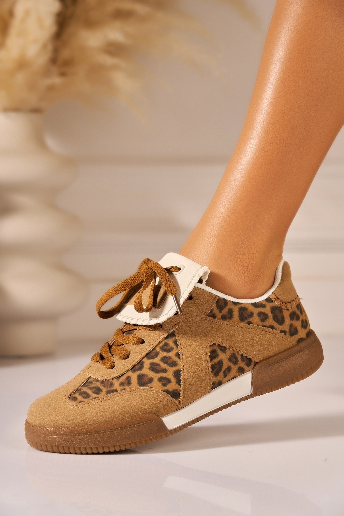 Adidași de damă Animal Print din Piele Ecologica Intoarsa Emely