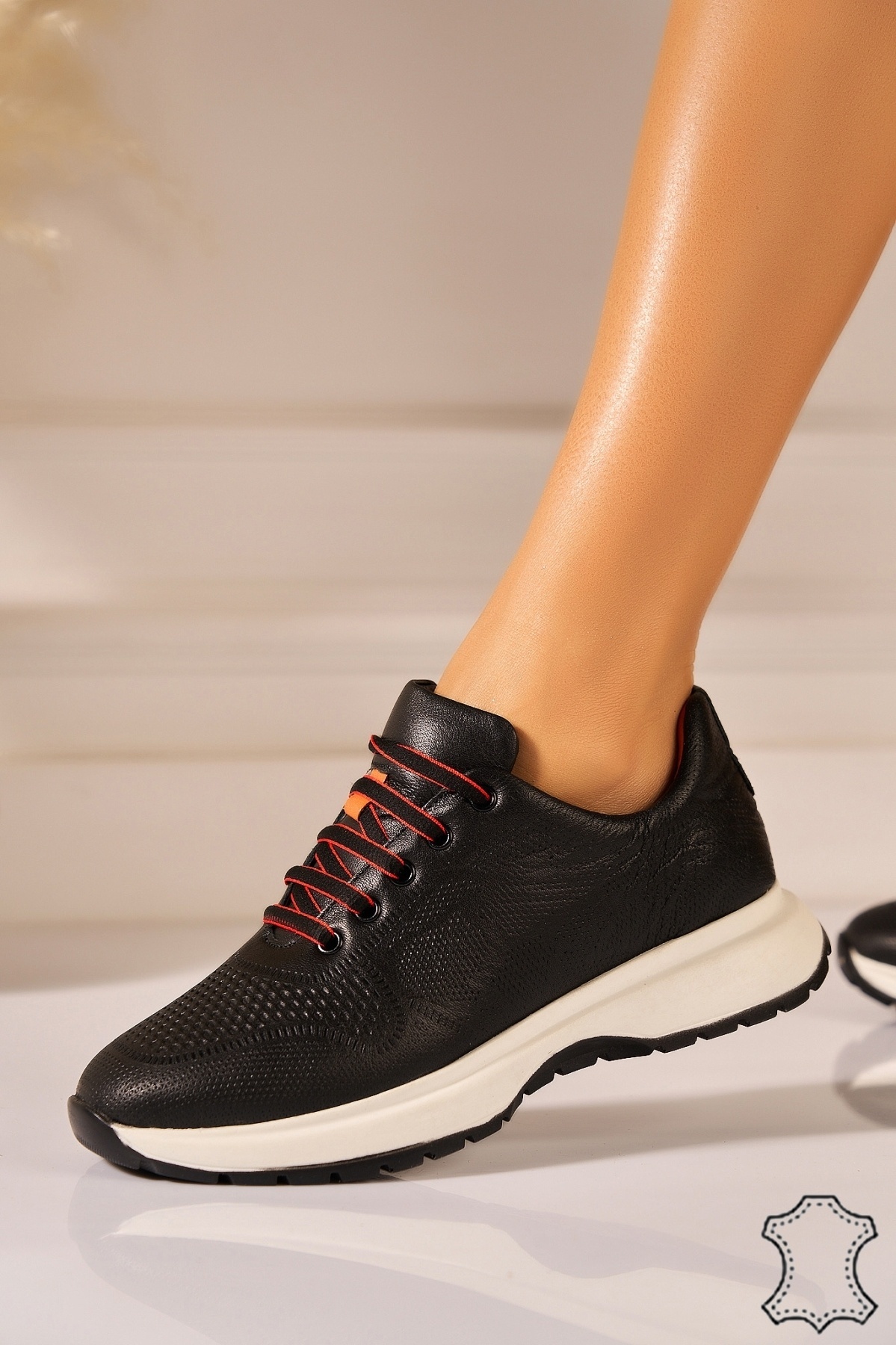 Adidasi Piele Naturala Negri Anvay