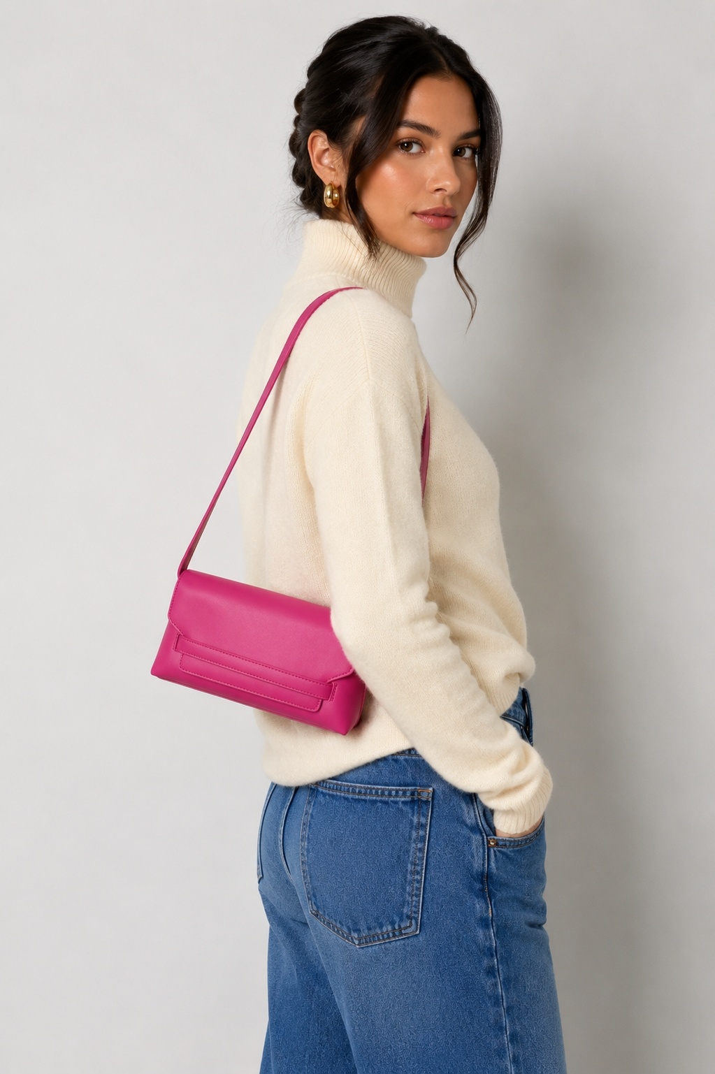 Geantă Damǎ de mânǎ Fucsia Yenny