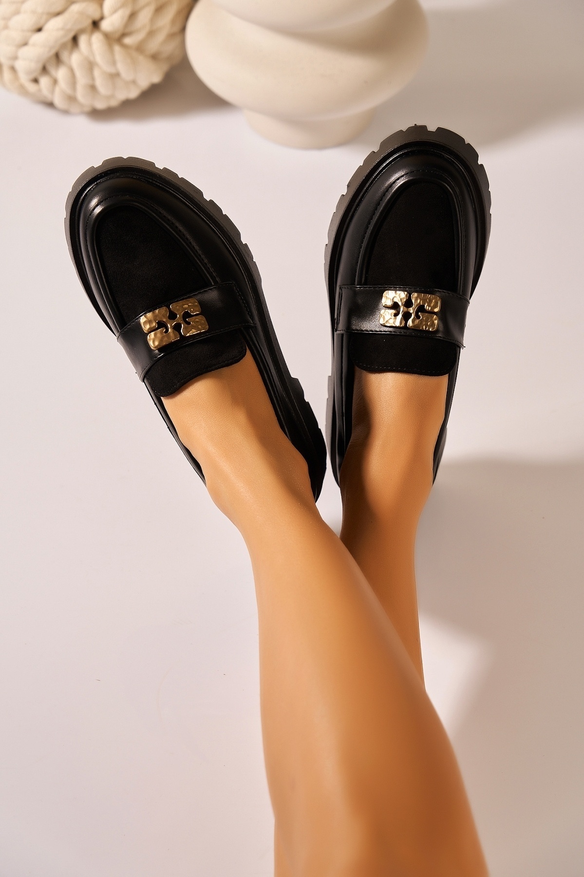 Loafers Dama Piele Ecologica Negri Zabrina