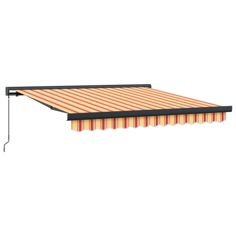 Awning retractabil manual - Galben și portocaliu 350x250 cm - 1 | YEO