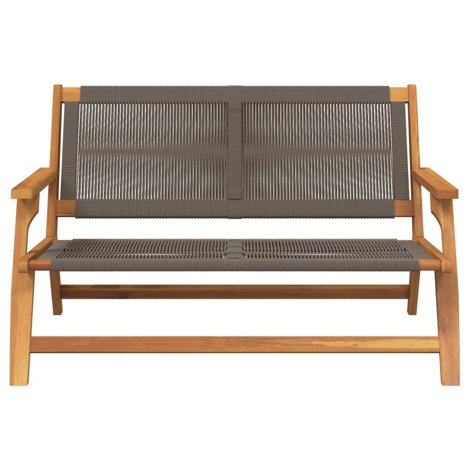 bancă de grădină gri 76x122x73 cm din lemn masiv de acacia - 3 | YEO