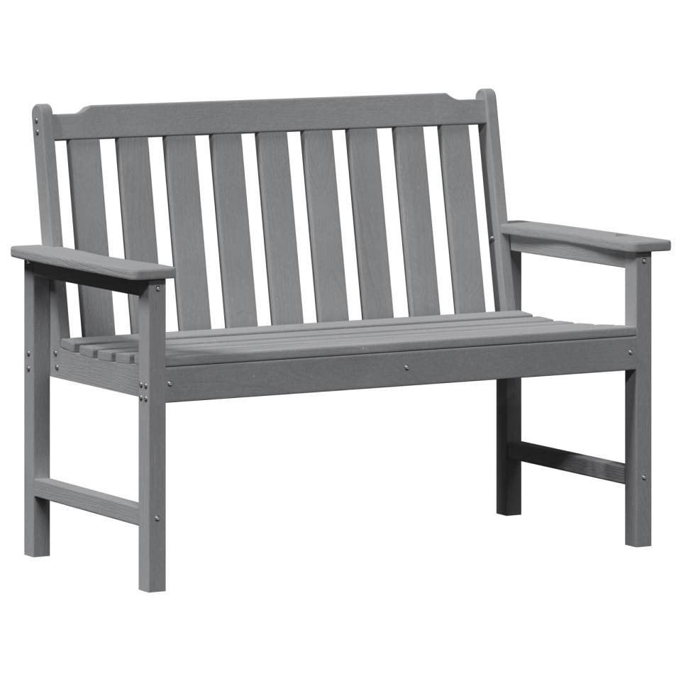 Banca de grădină Gri deschis 120 cm HDPE - 1 | YEO