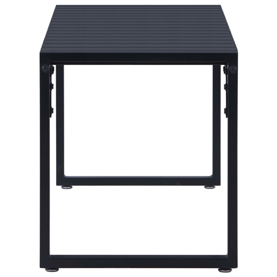 Bancă de grădină, negru, 120,5 cm, placă PS - 2 | YEO