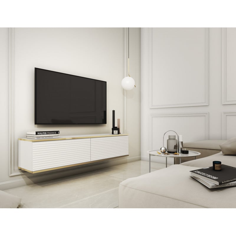 Bari BA03 TV stand 135 2D MDF white - 1 | YEO