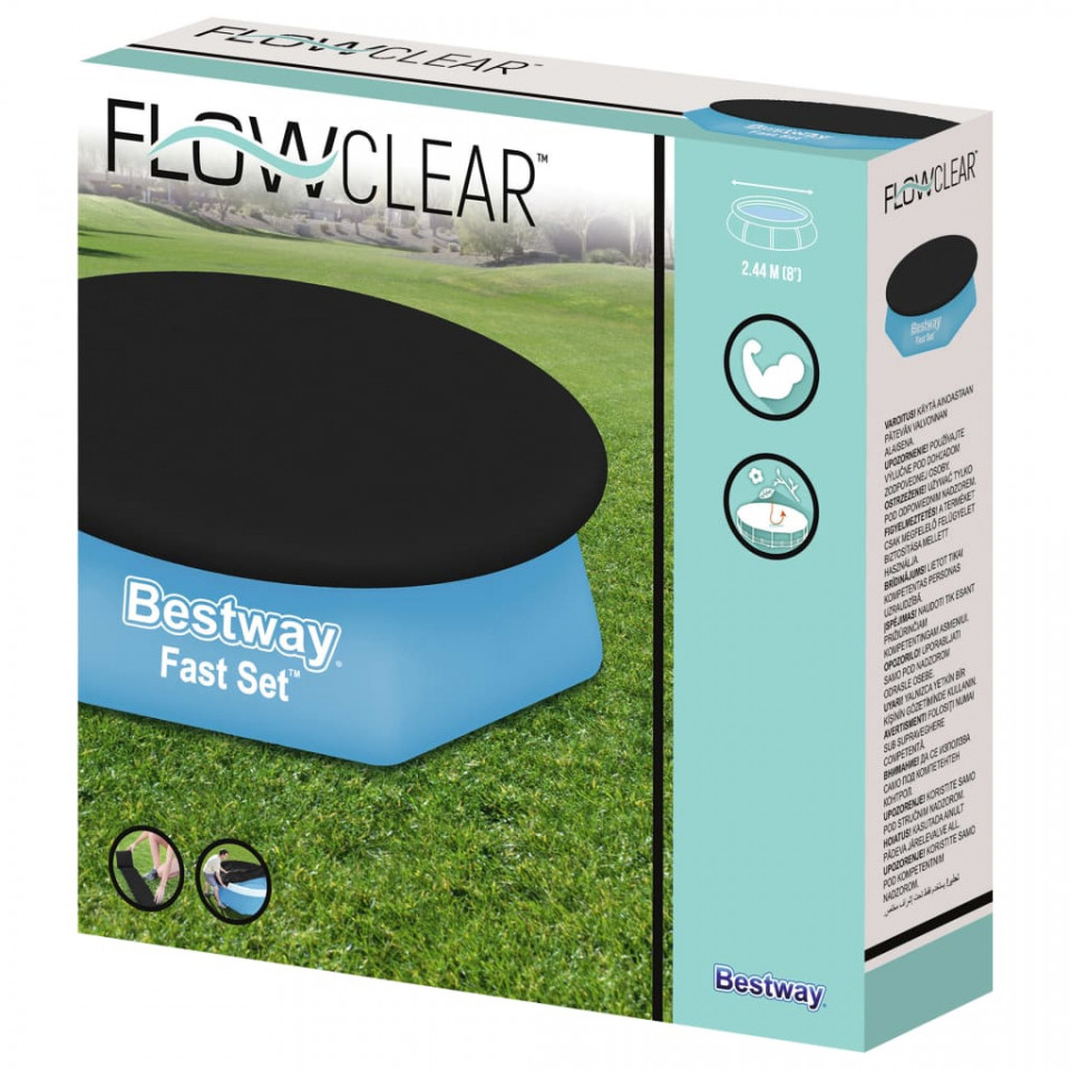 Bestway Prelată de piscină Fast Set Flowclear, 240 cm - 2 | YEO