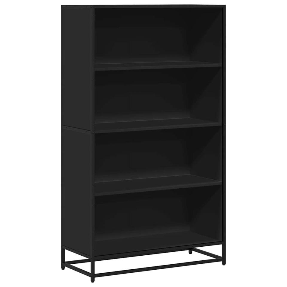 Bibliotecă, negru, 80,5x35x139 cm, lemn prelucrat - 1 | YEO