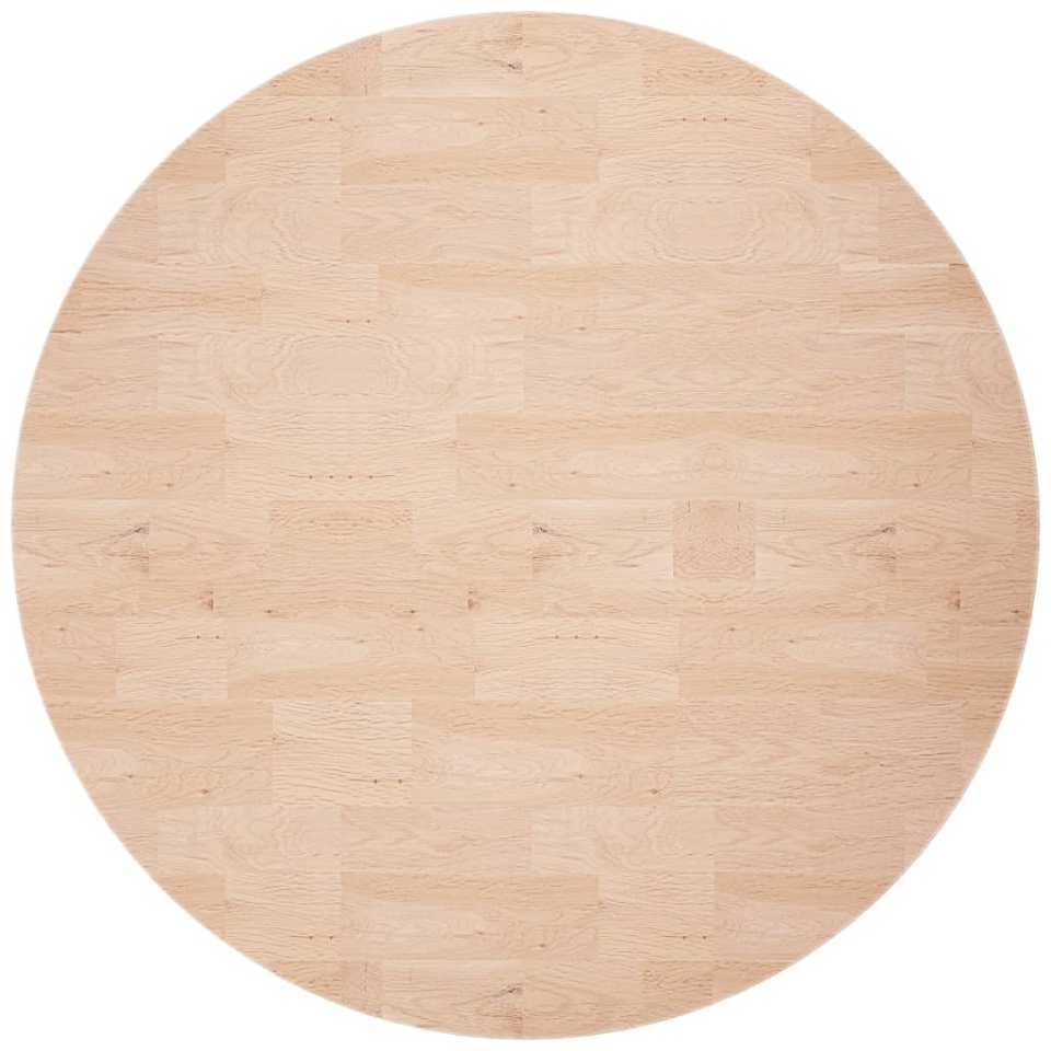 Blat de masă rotund, Ø80x4 cm, lemn masiv stejar netratat - 1 | YEO