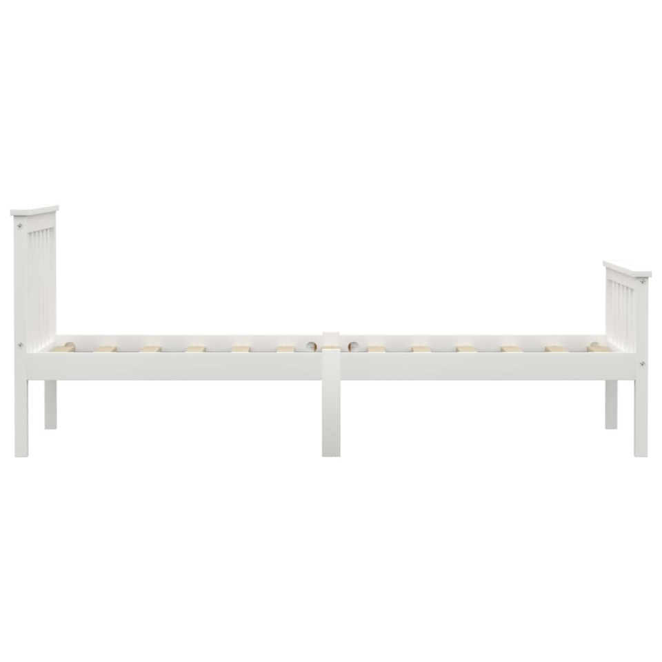 Cadru de pat, alb, 100 x 200 cm, lemn masiv de pin - 3 | YEO