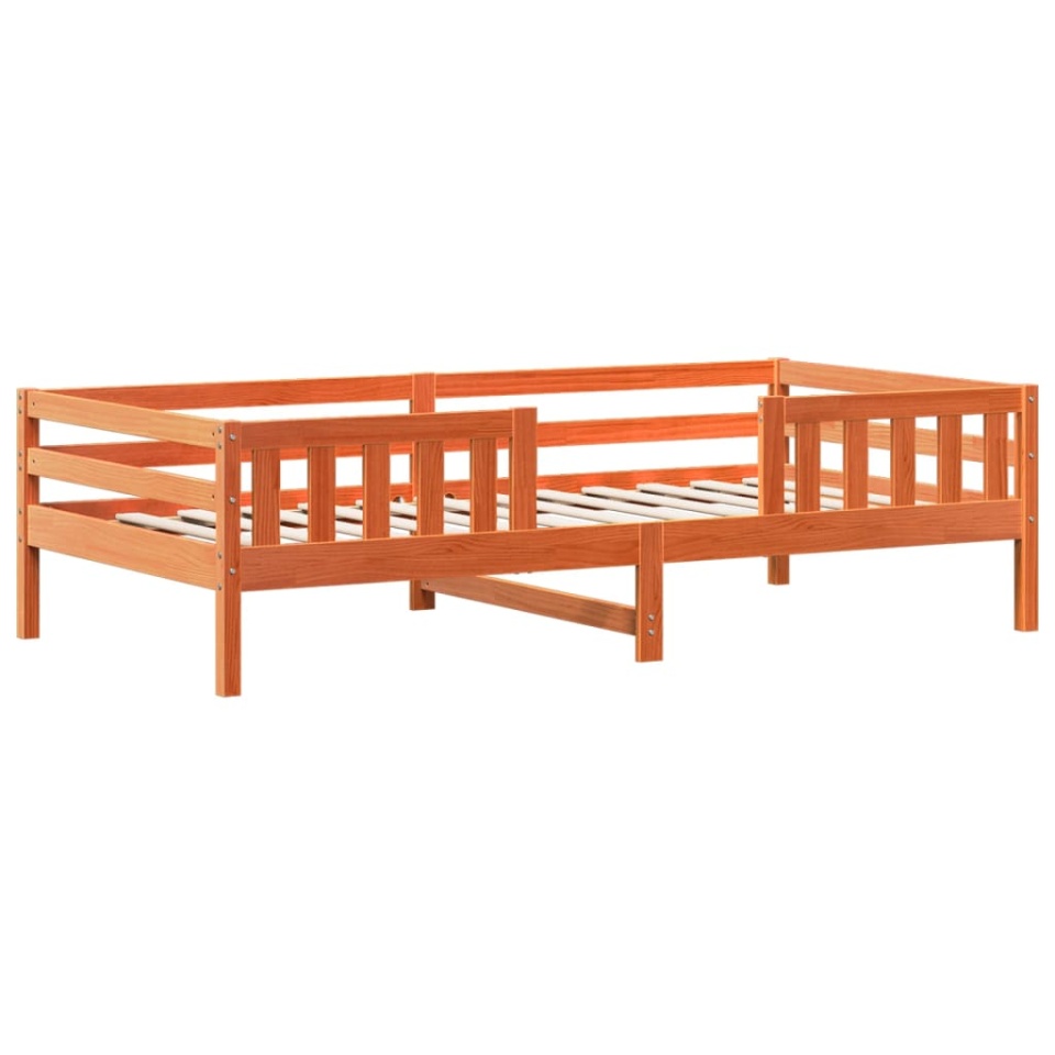 Cadru de pat fără saltea maro ceruit 80x200 cm lemn masiv pin - 2 | YEO