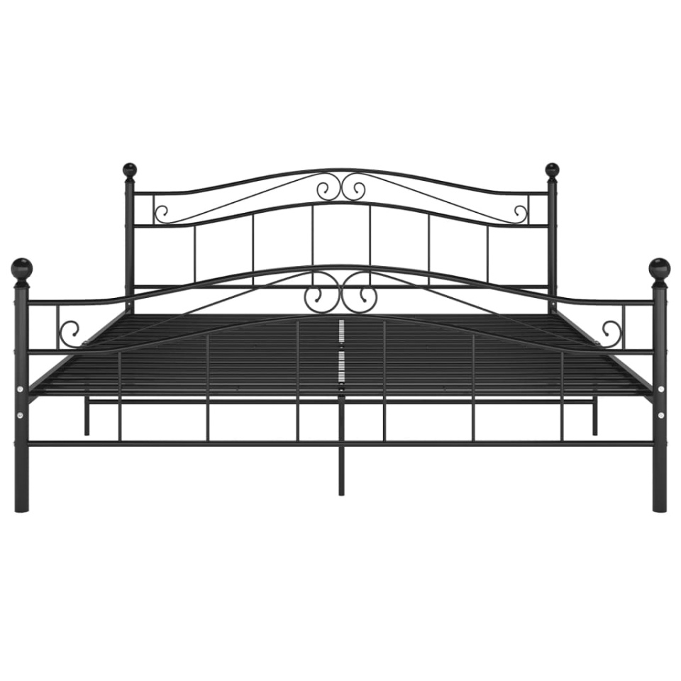 Cadru de pat, negru, 140x200 cm, metal - 2 | YEO