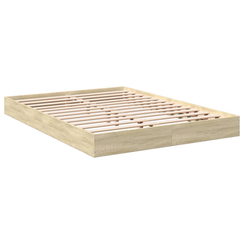 Cadru pat fără saltea stejar sonoma 140x200 cm lemn prelucrat - 2 | YEO