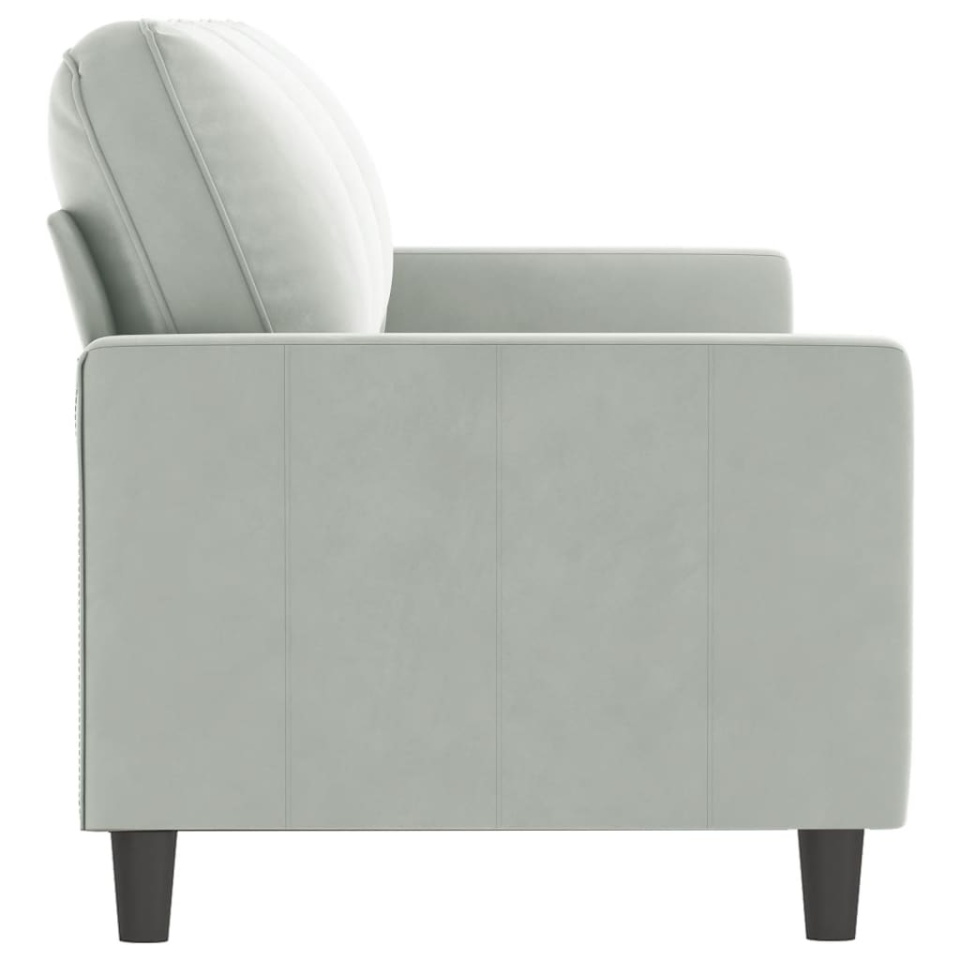 Canapea cu 3 locuri, gri deschis, material 180CM catifea - 3 | YEO