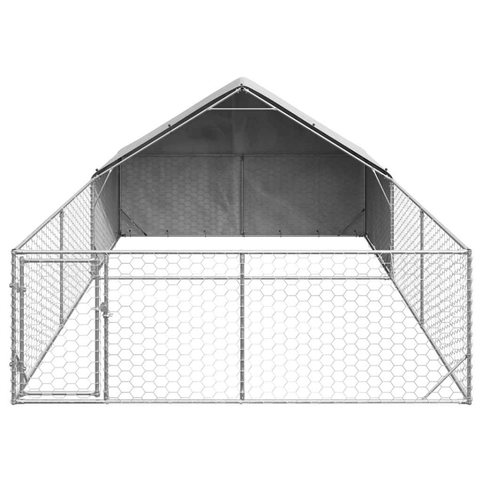 Canisa de exterior cu alergare 6x3x1,9 m otel galvanizat - 2 | YEO