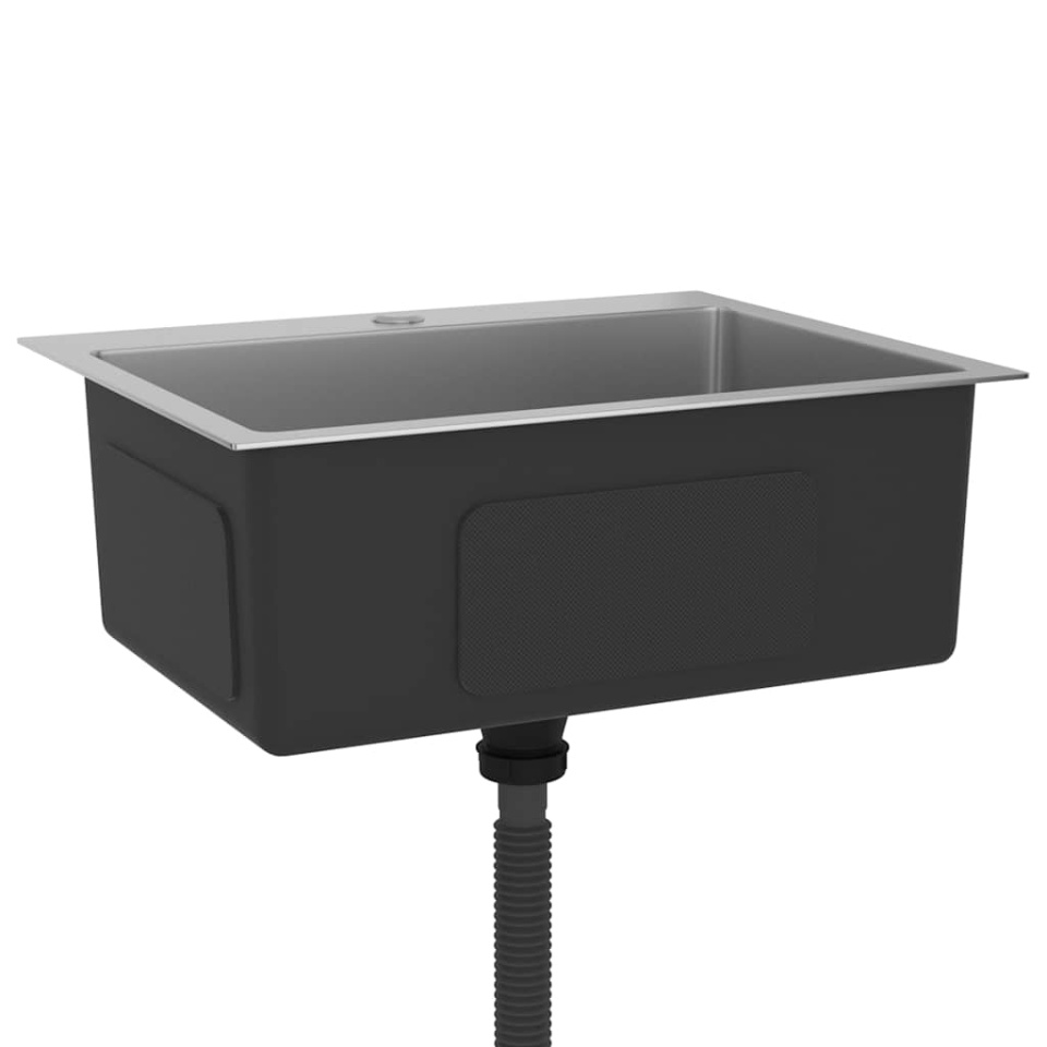 Chiuvetă de bucătărie lucrată manual, oțel inoxidabil - 3 | YEO