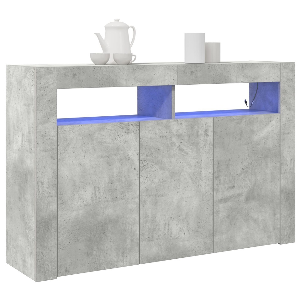 Comodă Gri beton Lemn stratificat 116 x 30 x 75 cm Rectangulară - 2 | YEO