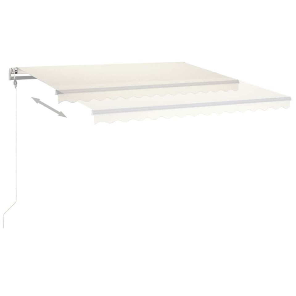 Copertină automată cu senzor vânt & LED, crem, 400x300 cm - 3 | YEO