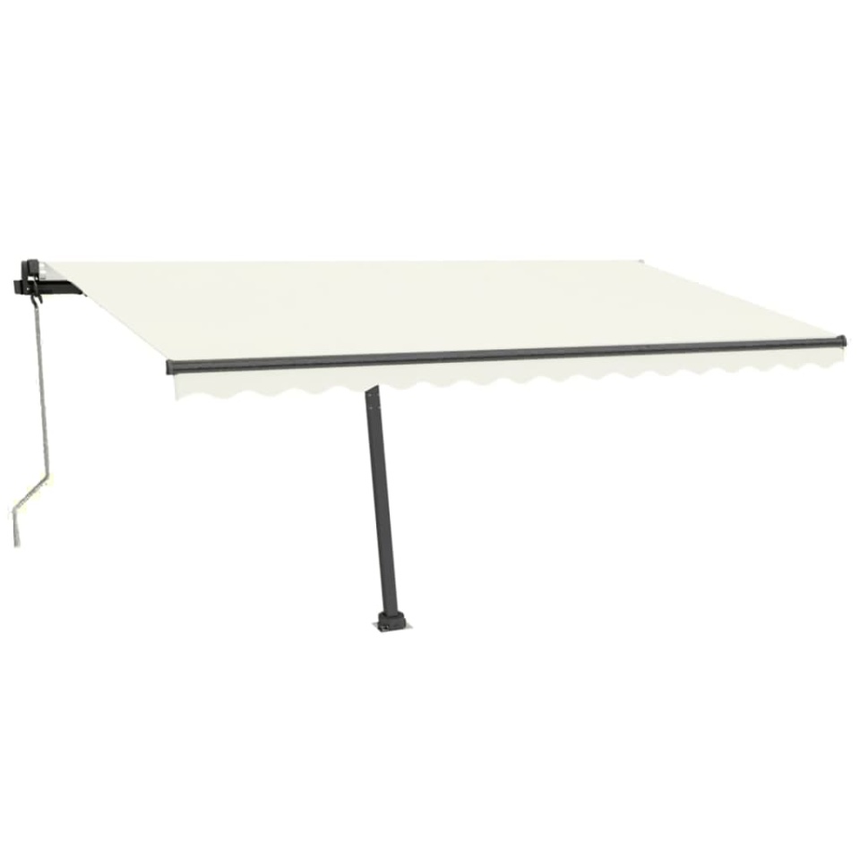 Copertină automată cu senzor vânt & LED, crem, 400x350 cm - 2 | YEO