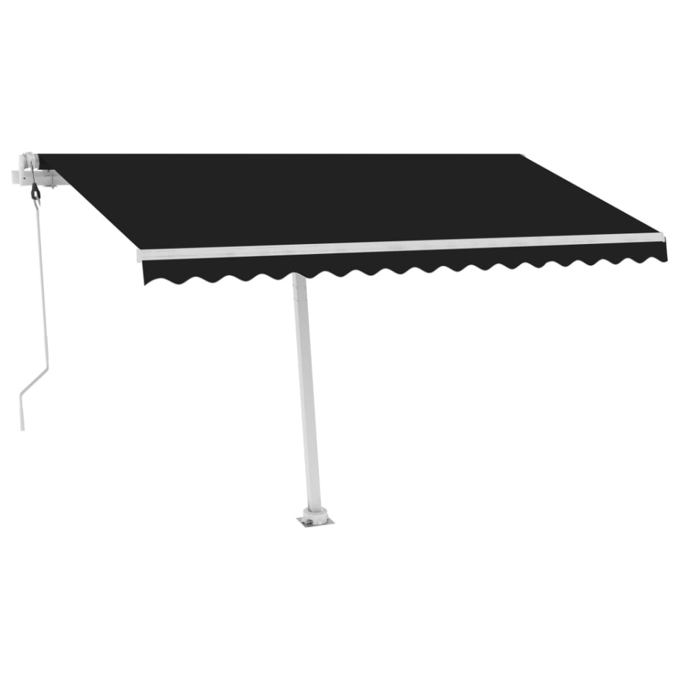 Copertină autonomă retractabilă automat, antracit, 450x300 cm - 1 | YEO