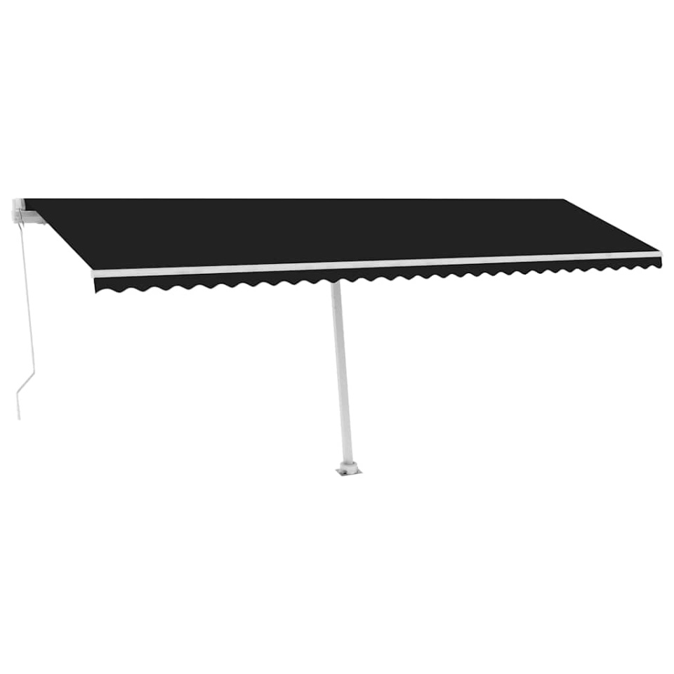 Copertină autonomă retractabilă manual, antracit, 600x300 cm - 1 | YEO