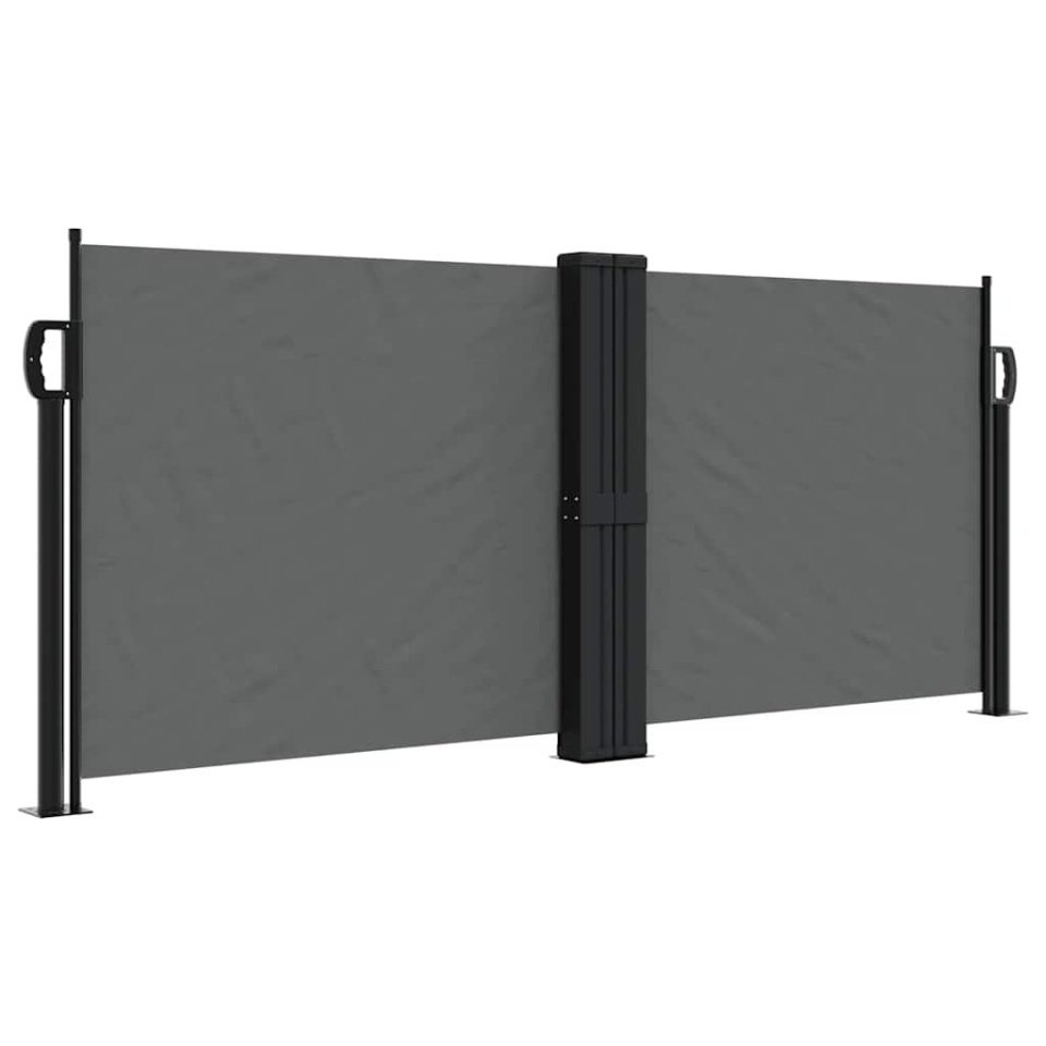 Copertină laterală retractabilă, antracit, 100 x 1000 cm - 1 | YEO