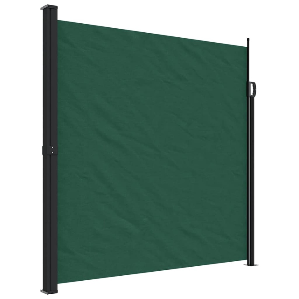 Copertina laterală retractabilă, verde închis, 200x500 cm - 1 | YEO