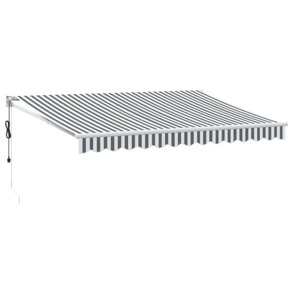 Copertină retractabilă antracit/alb, 3,5x2,5 m, textil/aluminiu - 1 | YEO