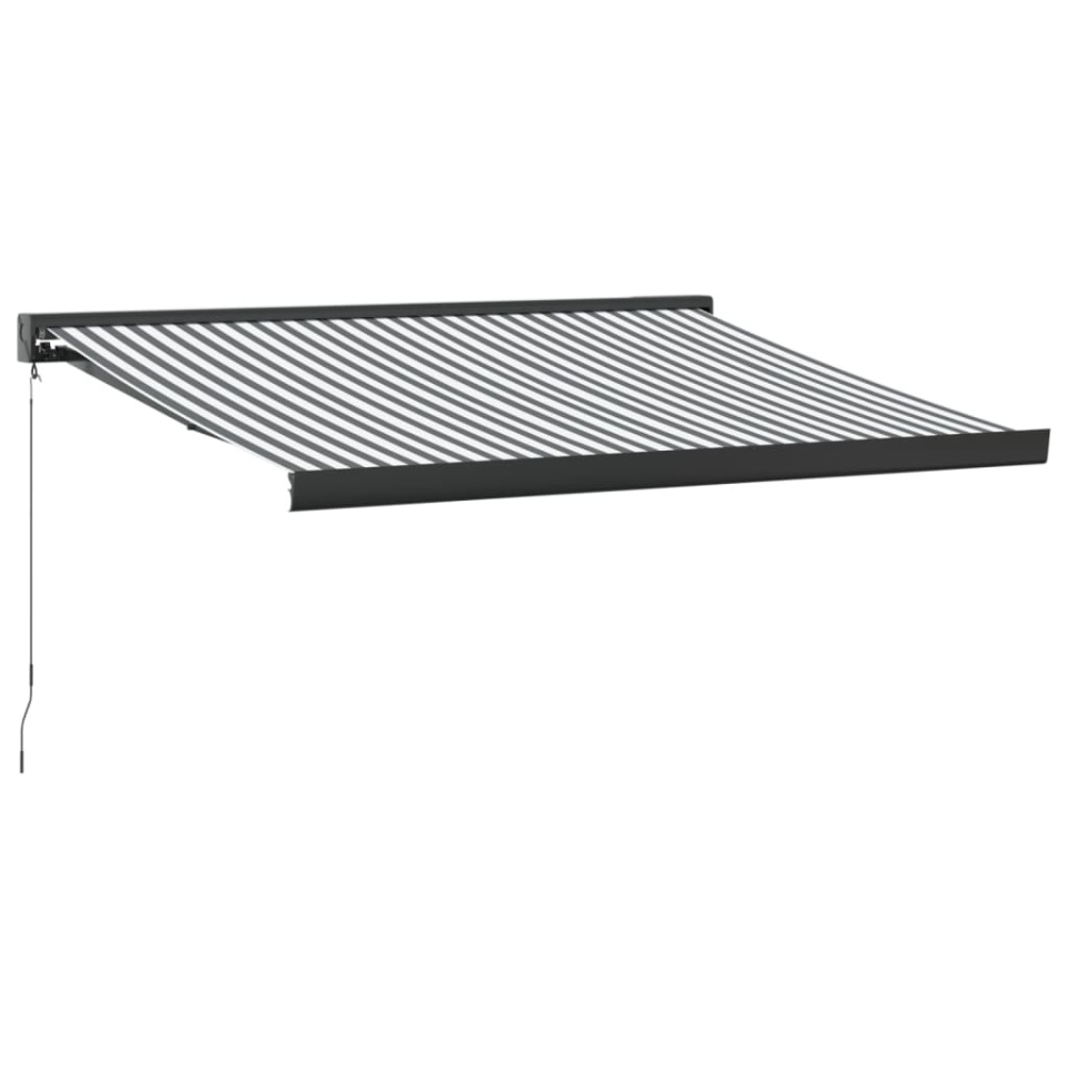 Copertină retractabilă antracit/alb, 3,5x2,5 m, textil/aluminiu - 1 | YEO