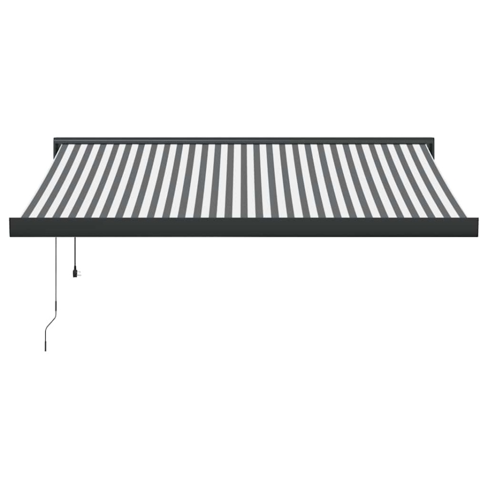 Copertină retractabilă antracit/alb, 3,5x2,5 m, textil/aluminiu - 2 | YEO
