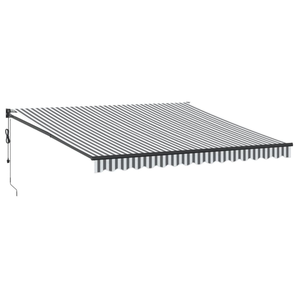 Copertină retractabilă antracit/alb, 4x3 m, textil/aluminiu - 1 | YEO