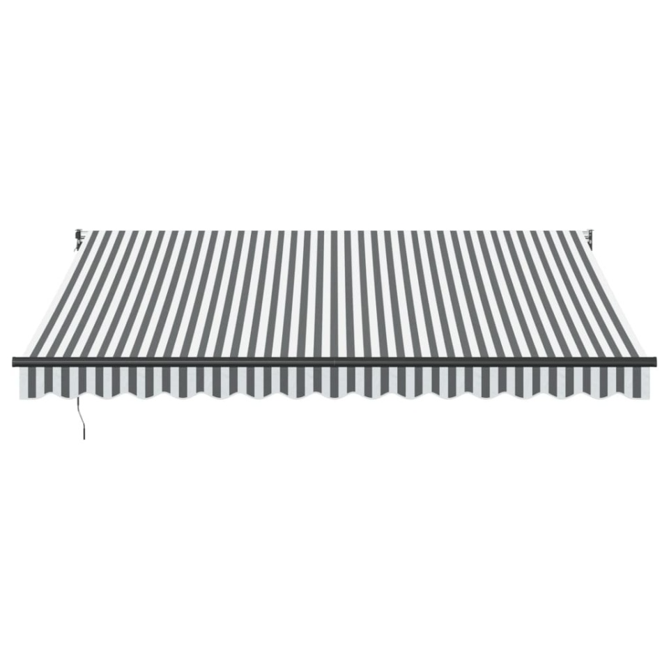Copertină retractabilă antracit/alb, 4x3 m, textil/aluminiu - 2 | YEO
