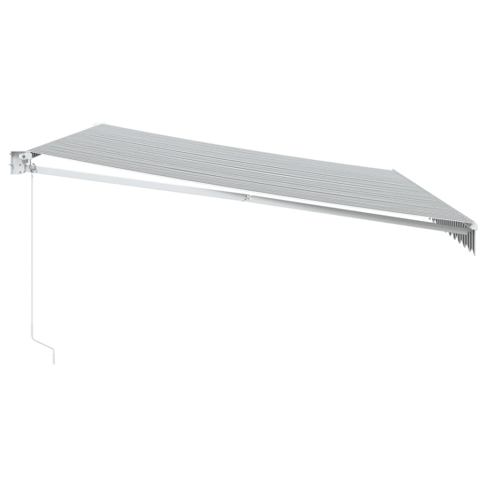 Copertină retractabilă antracit/alb, 5x3 m, textil/aluminiu - 3 | YEO