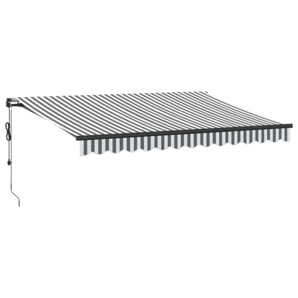Copertină retractabilă automat, antracit/alb, 350x250 cm - 1 | YEO