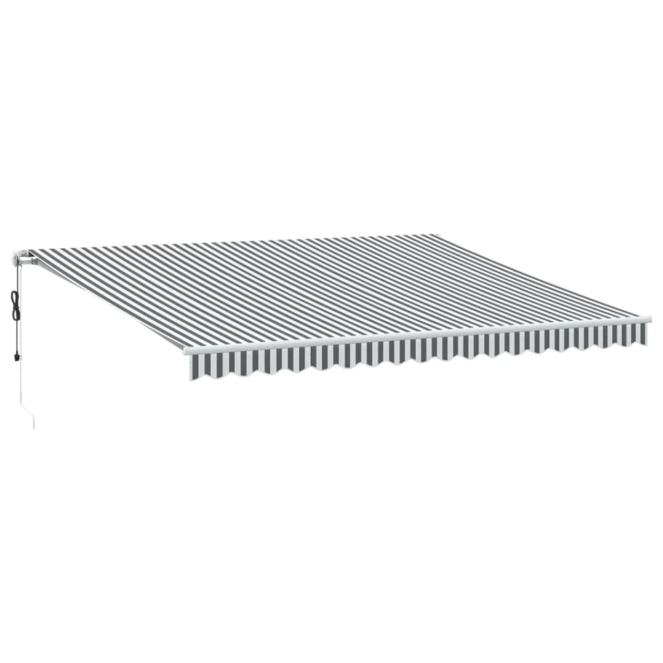 Copertină retractabilă automat, antracit/alb, 450x300 cm - 1 | YEO