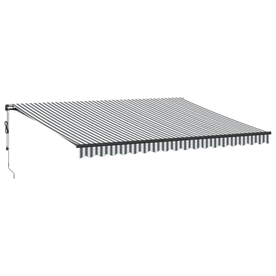 Copertină retractabilă automat, antracit/alb, 450x350 cm - 1 | YEO