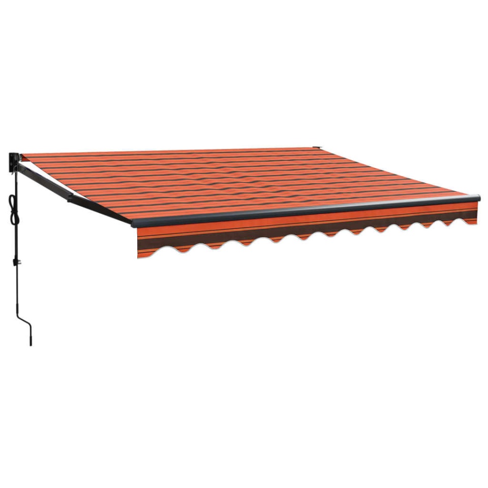 Copertină retractabilă automată, portocaliu și maro, 3x2,5 m - 1 | YEO