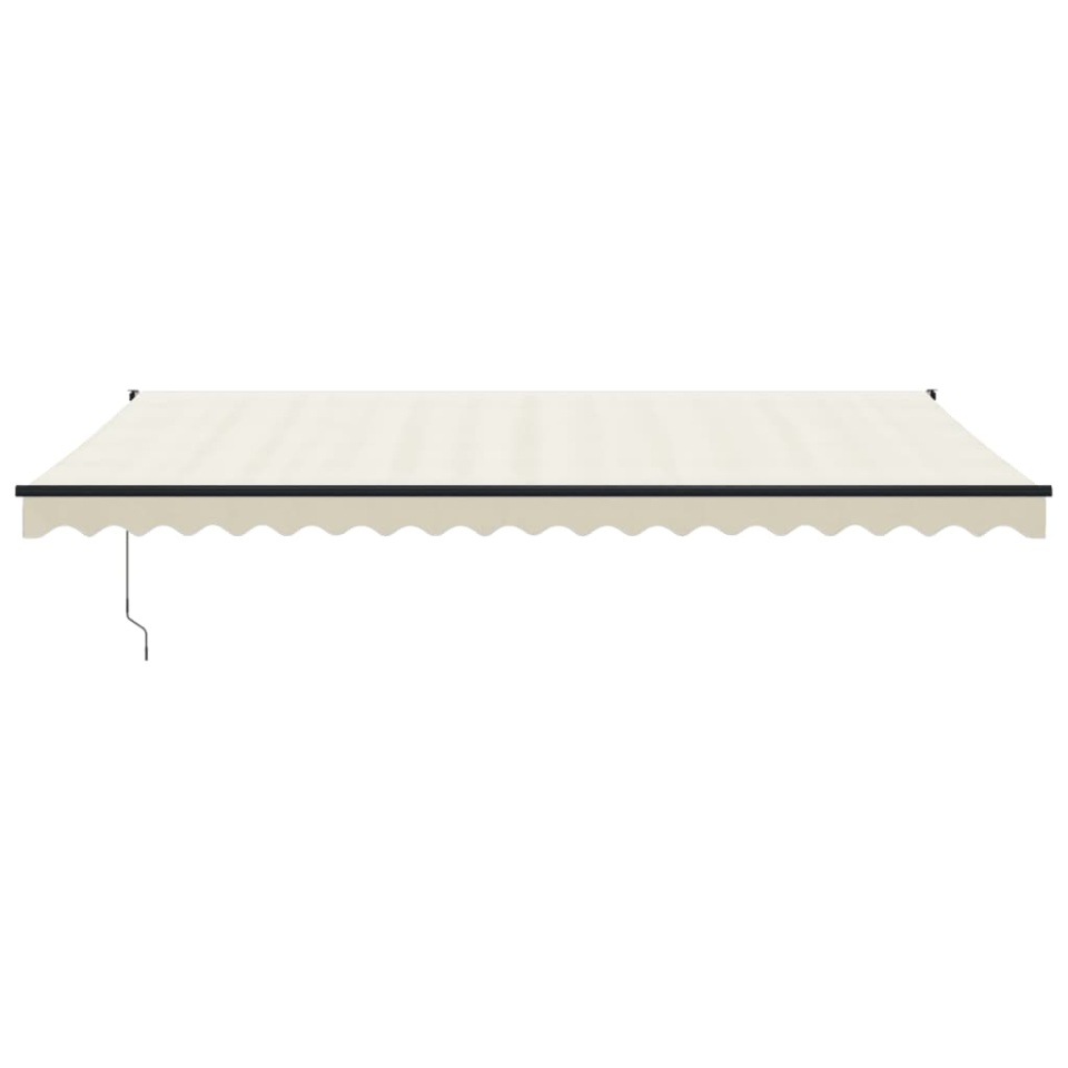 Copertină retractabilă, crem, 5x3 m, textil și aluminiu - 2 | YEO