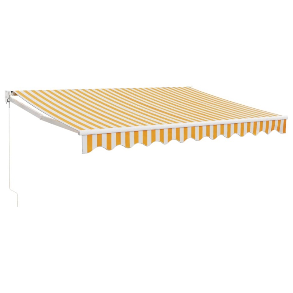 Copertină retractabilă, galben/alb, 3x2,5 m, textil/aluminiu - 1 | YEO