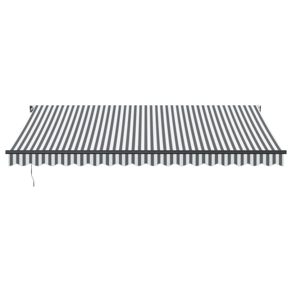 Copertină retractabilă manual, antracit/alb, 450x350 cm - 2 | YEO